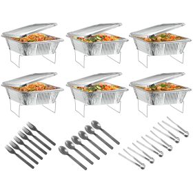 Disposable Chafing Dish Buffet Set Food Warmers For Party Catering Supplies With Covers