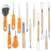 13Pcs Stainless Steel Halloween Pumpkin Carving Sculpting Kit and Decorative Tools