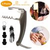 Wine Bottle Opener Set Wine Accessories Kit w/ Corkscrew Pourer Stopper Vacuum Pump