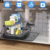 2-Tier Pull Out Under Sink Organizer Cabinet Organizer With Sliding Drawer