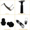 Wine Bottle Opener Set Wine Accessories Kit w/ Corkscrew Pourer Stopper Vacuum Pump