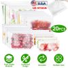 20Pcs Reusable Food Storage Bags 5 Sandwich Snack Gallon Quart Bag
