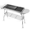 Portable Foldable Stainless Steel Charcoal BBQ Grill