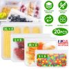 20Pcs Reusable Food Storage Bags 5 Sandwich Snack Gallon Quart Bag