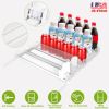 Drink Organizer for Fridge Spring Loaded Beverage Dispenser