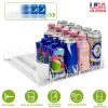 Drink Organizer for Fridge Spring Loaded Beverage Dispenser
