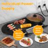 Electric Hot Pot Smokeless Non-Stick Grill with Independent Temperature Control
