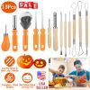 13Pcs Stainless Steel Halloween Pumpkin Carving Sculpting Kit and Decorative Tools