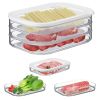 Deli Meat Container With Lid Fridge Stackable Bacon Container