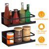 2 Packs Magnetic Spice Holder Rack Organizer Shelf for Refrigerator Microwave