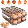 Egg Container Holder for Refrigerator Double Layer Egg Storage Box with Lid