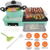 3 in 1 Electric Hot Pot with Grill 1600W Smokeless Non-Stick Korean BBQ Grill