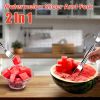Watermelon Stainless Steel Dual Head  Fruit Cutting Slicer Fork