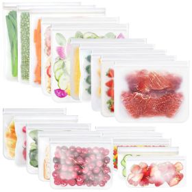 20Pcs Reusable Food Storage Bags 5 Sandwich Snack Gallon Quart Bag