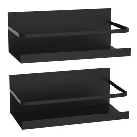 2 Packs Magnetic Spice Holder Rack Organizer Shelf for Refrigerator Microwave