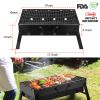 Portable BBQ Grill Foldable Charcoal Grill Smoker Grill
