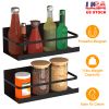 2 Packs Magnetic Spice Holder Rack Organizer Shelf for Refrigerator Microwave