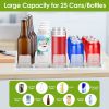 Drink Organizer for Fridge Spring Loaded Beverage Dispenser