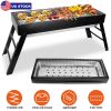 Foldable Charcoal BBQ Grill Stainless Steel Grill Net