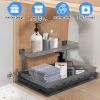 2-Tier Pull Out Under Sink Organizer Cabinet Organizer With Sliding Drawer