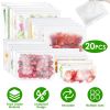 20Pcs Reusable Food Storage Bags 5 Sandwich Snack Gallon Quart Bag