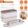 Bento Lunch Box 3 Stackable Food Container with Chopsticks Spoon