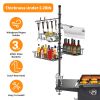 Griddle Caddy With Paper Towel Holder Hook Baskets BBQ Accessories Storage Rack