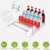 Drink Organizer for Fridge Spring Loaded Beverage Dispenser