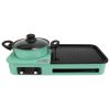 3 in 1 Electric Hot Pot with Grill 1600W Smokeless Non-Stick Korean BBQ Grill