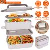 Bento Lunch Box 3 Stackable Food Container with Chopsticks Spoon