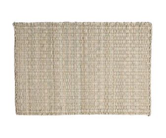 Set of 2 Natural Handmade Straw Placemats Insulation Pad,Natural Color,40x30CM - Default