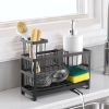 VEVOR Kitchen Sink Caddy Organizer, Sponge Holder High Brush Holder & Divider,