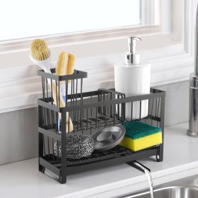 VEVOR Kitchen Sink Caddy Organizer, Sponge Holder High Brush Holder & Divider,