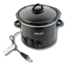 Better Chef 3-Quart Round Slow Cooker with Removable Stoneware Crock - Black