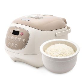 Joydeem Ceramic Rice Cooker, 6 Cups Uncooked Rice Cookers with Pure Ceramic Inner Pot, Healthy & PFOA Free, 3L/3.2 qt, DFB-C300 - 6 Cup
