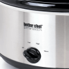 Better Chef 6-Quart Oval Stainless Steel Slow Cooker with Removable Stoneware Crock - Silver