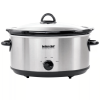 Better Chef 6-Quart Oval Stainless Steel Slow Cooker with Removable Stoneware Crock - Silver