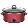 Better Chef 3-Quart Oval Slow Cooker with Removable Stoneware Crock - Red