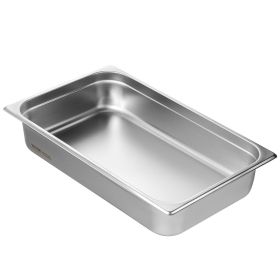 VEVOR 6 Pack Hotel Pans, Full Size Anti-Jam Steam Pan, 0.8mm Thick Stainless Steel Restaurant Steam Table Pan, 4-Inch Deep Commercial Table Pan