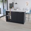 Kitchen Island Padua, Kitchen, Black / Onyx - Black / Onyx