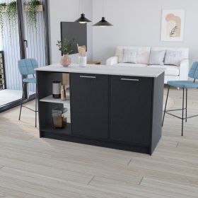 Kitchen Island Padua, Kitchen, Black / Onyx - Black / Onyx
