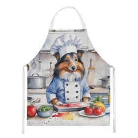 Sheltie The Chef Apron Cooking Kitchen Server Baking Crafts Gardening for Adult Women Men, Unisex, Large, Multicolor - Default