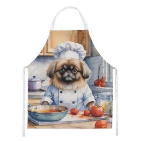Pekingese The Chef Apron Cooking Kitchen Server Baking Crafts Gardening for Adult Women Men, Unisex, Large, Multicolor - Default