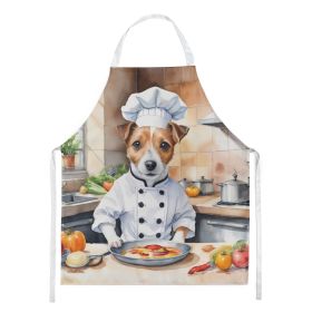 Jack Russell Terrier The Chef Apron Cooking Kitchen Server Baking Crafts Gardening for Adult Women Men, Unisex, Large, Multicolor - Default