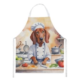 Redbone Coonhound The Chef Apron Cooking Kitchen Server Baking Crafts Gardening for Adult Women Men, Unisex, Large, Multicolor - Default