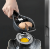 Chicken Egg Separator Tool - Stainless Steel Hand-Held Yolk Remover Tool - Eggshell Cutter Kitchen Gadget - Silver