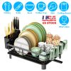 Dish Drying Rack Drain Board Utensil Holder Drainer Kitchen Countertop Storage Shelf