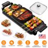 2 in 1 Electric Hot Pot Smokeless Non Stick Grill with Independent temperature control