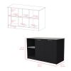 Kitchen Island Padua, Kitchen, Black / Onyx - Black / Onyx