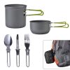 Outdoor Camping Cooking Kit Portable Non-Stick Pot And Bowl - Green